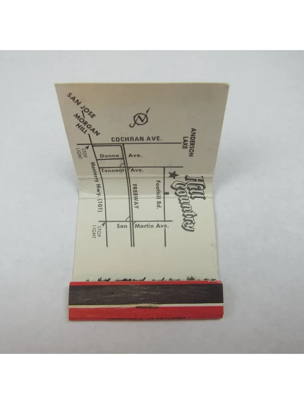 4 Matchbook Covers Hill Country, Shirt Tail, Tarr & Feathers Saloon, Michaels CA